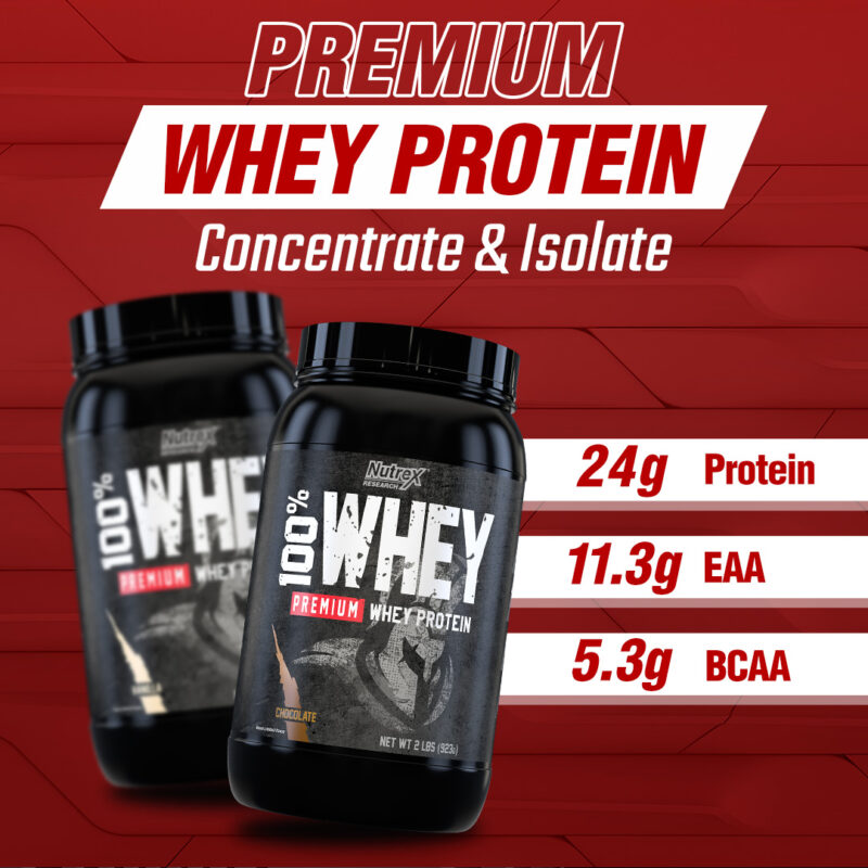 100% WHEY Premium Whey Concentrate & Isolate